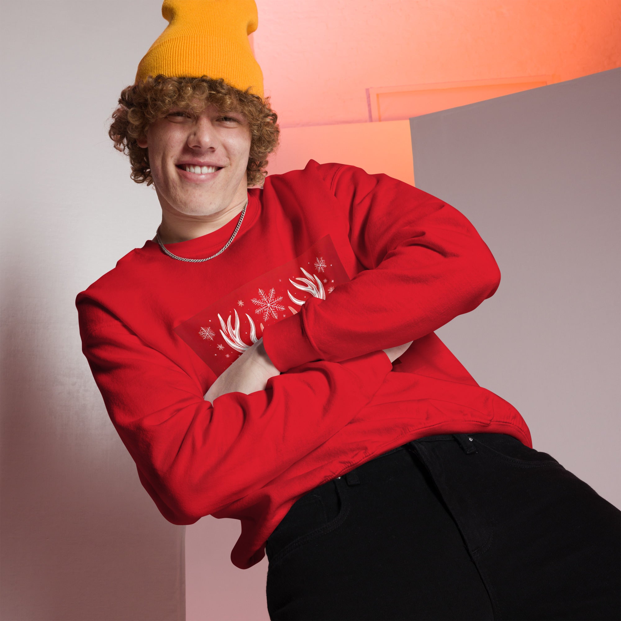 Unisex Christmas Party Sweatshirt. Christmas Sweater Alternative. Red or White Pullover. WickedYo.